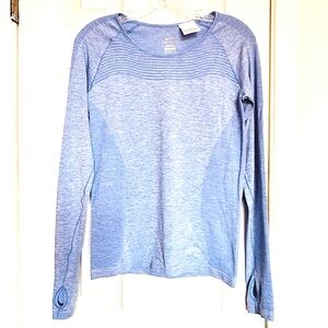 Nike Women's Light Blue Dri-Fit Long Sleeve Top